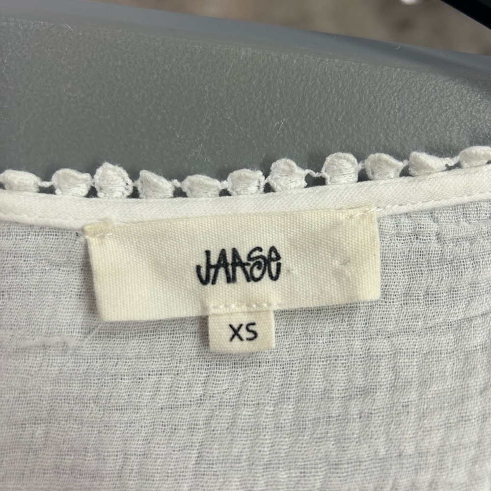 Jaase Women's White Quincy Jones Gauze Mini Dress Sz XS - Picture 8 of 9